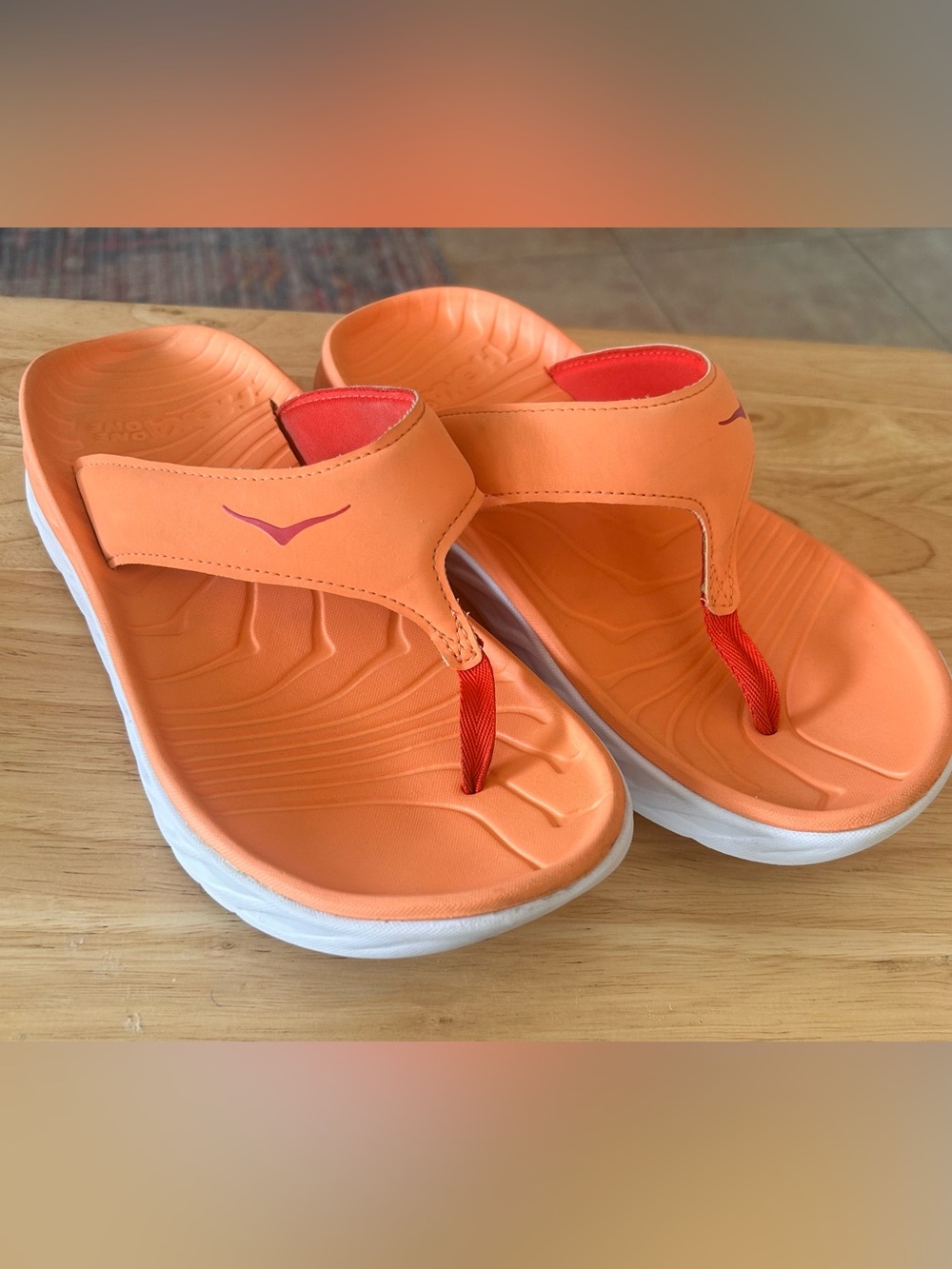 Hoka One One Orange Men’s Thong Sandals